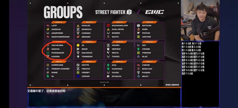 街霸6 EWC决赛分组，小孩和庞克还有翔以及立川一组-PCX 梦旅人